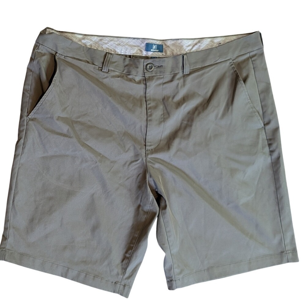 George‎ Men's Flat Front Shorts - Gray